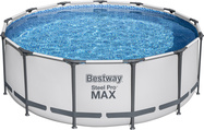 Überirdischer Pool Steel Pro MAX grau, Kartuschenfilter, Leiter, Abdeckplane, 3,96m x 1,22m