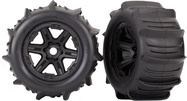 Traxxas kolo 3.8", disk čierny, pneu Paddle (pár)