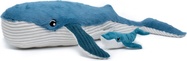 PTIPOTOS Plüschwal Gravillou blau - Mama mit Baby