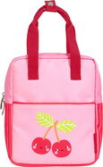 A Little Lovely Company – kleiner quadratischer Rucksack – fröhliche Kirschen