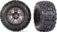 Traxxas kerék 2,8", szénszürke tárcsa, kalapács gumi (2)