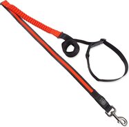 Vodítko Dog Fantasy USB LED nylonové bežecké oranžové 2,5x180-250cm