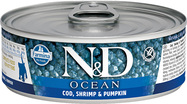 N&amp;D CAT OCEAN TUNA, COD, SHRIMP &amp; PUMPKIN KITTEN 70 GR