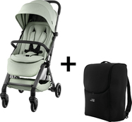 Set Kočík FLYLITE + cestovná taška zadarmo, Sage Green