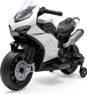 Detská elektrická motorka Baby Mix Supersport biela