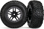 Traxxas koleso 2.2/3.0", disk SCT Split-Spoke čierny-saténový, pneu SCT (2) (2WD predné)