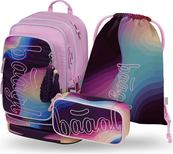 BAAGL SET 3 Cubic Lyra: Rucksack, Federmäppchen, Beutel GRS