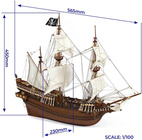OCCRE Buccaneer pirátska loď 1:100 kit
