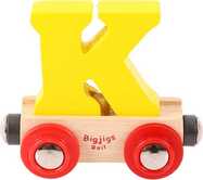 Bigjigs Rail Wagon hölzerne Eisenbahnschienen – Buchstabe K