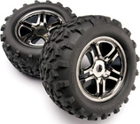 Traxxas koleso 3.8", disk Split Spoke čierny chróm, pneu Maxx (2)