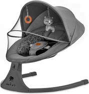 KINDERKRAFT Lehátko pohupujúce s melódiou 2v1 Lumi, do 9 kg, Premium Dark Grey