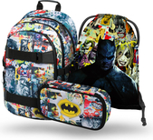 BAAGL SADA 3 Skate Batman Comics: Rucksack, Federmäppchen, Tasche