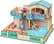 Woodcraft 3D-Puzzle aus Holz Villa auf der Insel Lembongon