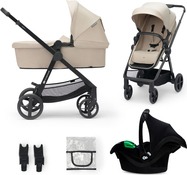 KINDERKRAFT Kočík kombinovaný 3v1 Newly Sand beige + Mink PRO