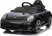 Elektrické autíčko RUF GT 12V, čierne, Otváracie dvere, 2.4 GHz diaľkové ovládanie, LED sv