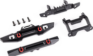 Paraurti Traxxas in alluminio anodizzato nero con D-eyes (per TRX-4M Defender)