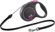 Vodítko Flexi Black Design lanko S ružové 5m