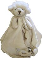 BK MACK BABY RUG muchláček ovečka s bílým šálou (30cm) s dárkovým boxem Bukowski Design
