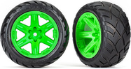 Traxxas koleso 2.8", disk RXT zelený, pneu Anaconda (4WD predný/zadný, 2WD predný) (2)