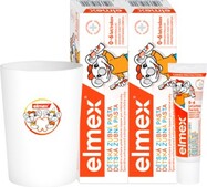 Elmex Detská zubná pasta 2x50ml + pohárik + vzorka zubnej pasty