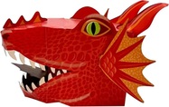 Fiesta Crafts Kreativset 3D-Maske Roter Drache