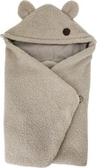 EKO Fußsack für Autositz buclé mit Baumwolle Dunkel Beige 110x100cm
