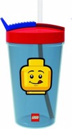 LEGO® ICONIC Classic  pohár so slamkou - červená / modrá