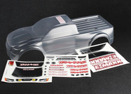 Carrosserie Traxxas transparente, autocollants : E-Maxx Brushless