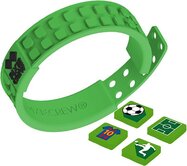 PIXIE CREW Futbalový tematický pixelový náramok zelený