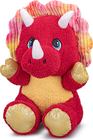 Triceratops en peluche 16,5 cm assis rouge