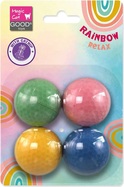 Hračka MC Rainbow Relax loptička penová 4cm mix farieb 4ks