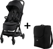 Set Kočík FLYLITE + cestovná taška zadarmo, Carbon Black