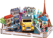 2Kids Toys 3D drevená skladačka Miniatúrna scéna Európske mestečko