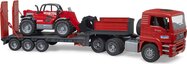 Bruder 2774 Remolque MAN TGA con cargadora telescópica Manitou