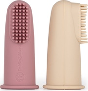 PETITE&amp;MARS Sada silikónových zubných kefiek na prst Rose&amp;Sand 2 ks 0m+