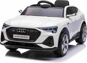 Elektrické autíčko Audi E-tron Sportback 12V, biele, široké jednomiestne sedadlo