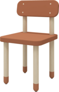 Flexa Holzstuhl mit Rückenlehne für Kinder rot Dots