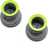 Losi disk kolesa MT svetlo šedý, beadlock zelený (2): Mini LMT