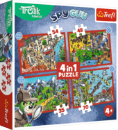 Trefl Puzzle 4v1 Obľúbení Treflíci