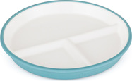 PETITE&amp;MARS Farfurie ceramică cu husă din silicon Teal Blue