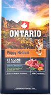 Krmivo Ontario Puppy Medium Lamb &amp; Brown Rice 6,5kg