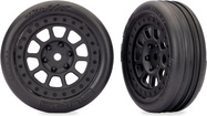 Traxxas колело 2.2", джанта черна, гума Alias ribbed (2) (Bandit предни)