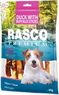 Rasco Premium delicatețe piele de bivol acoperită cu carne de rață, batoane 80g