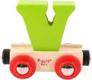 Bigjigs Rail Wagon hölzerne Eisenbahnschienen – Buchstabe V