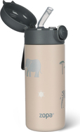 Termoska na tekutiny so slamkou a silikónovým držiakom 350 ml, Safari