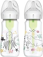 Dr. Brown’s Dojčenská Antikoliková fľaša Oceán Options+ Wide-Neck 270ml 2 ks (WB92028)