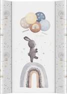 CEBA BABY Podložka prebaľovacia 2-hranná s pevnou doskou (50x70) Basic Rainbow Walk