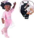 Götz bábika Hannah Lea afroameričanka baletka 50cm