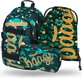 BAAGL SADA 3 Skate Polygon: Rucksack, Waschbeutel, Tasche