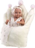 Llorens 73814 NEW BORN DIEVČATKO - realistická bábika bábätko s celovinylovým telom - 40 c
